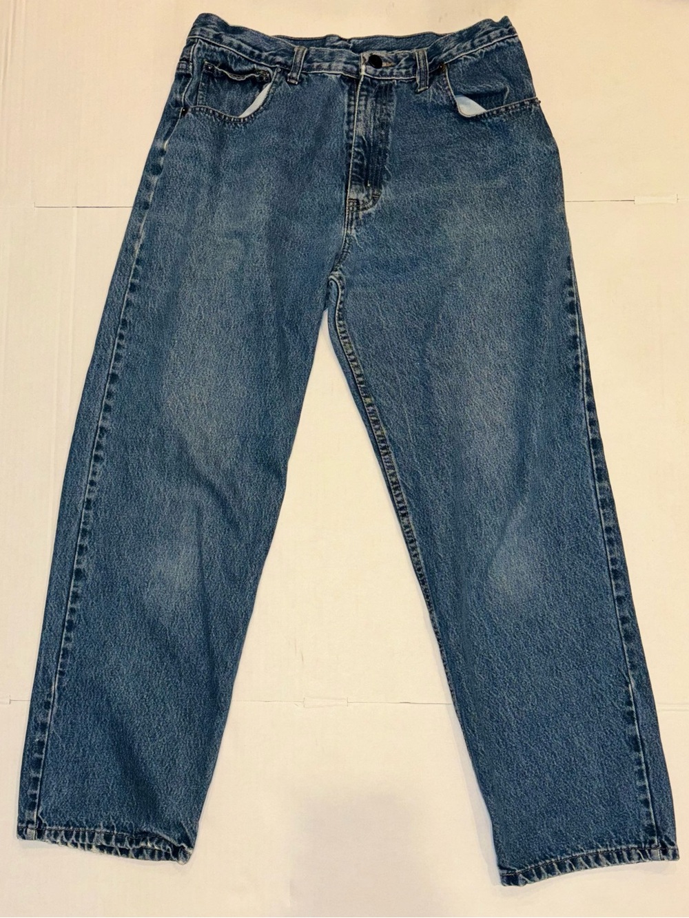 Guess Men's Relaxed Blue Denim Jeans